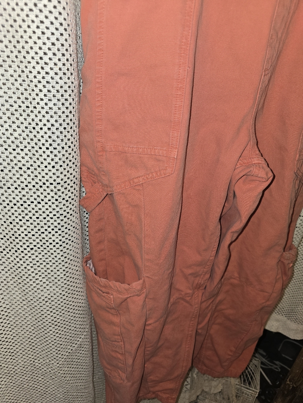 Free People Rayna Carpenter Overalls Burnt Orange Coveralls Denim Jumper, Medium - Picture 4 of 15